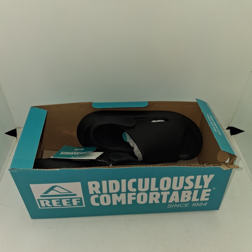 Reef Black Slip-On Comfort Slides with Heel Strap - Picture 9 of 10